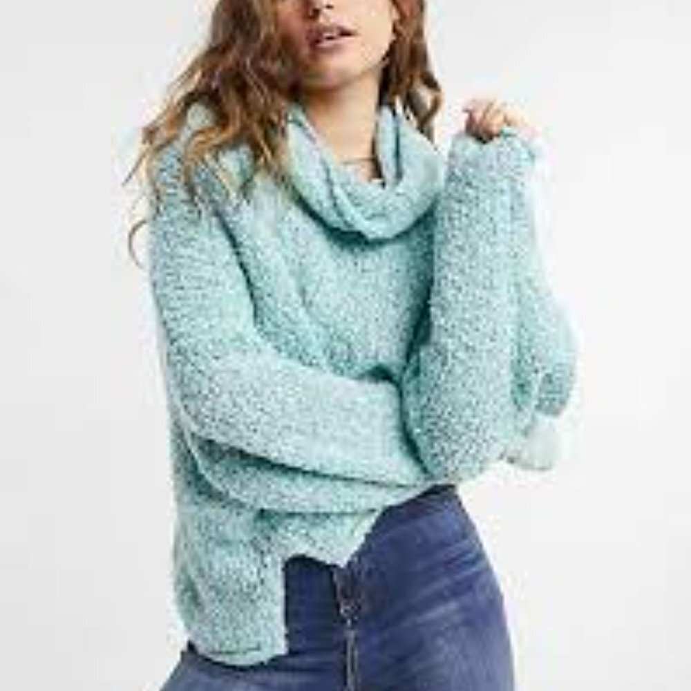 Free People BFF Cowl Neck Oversized Pullover Sweater